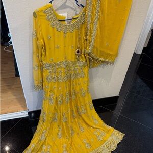 Yellow Embroidered gown